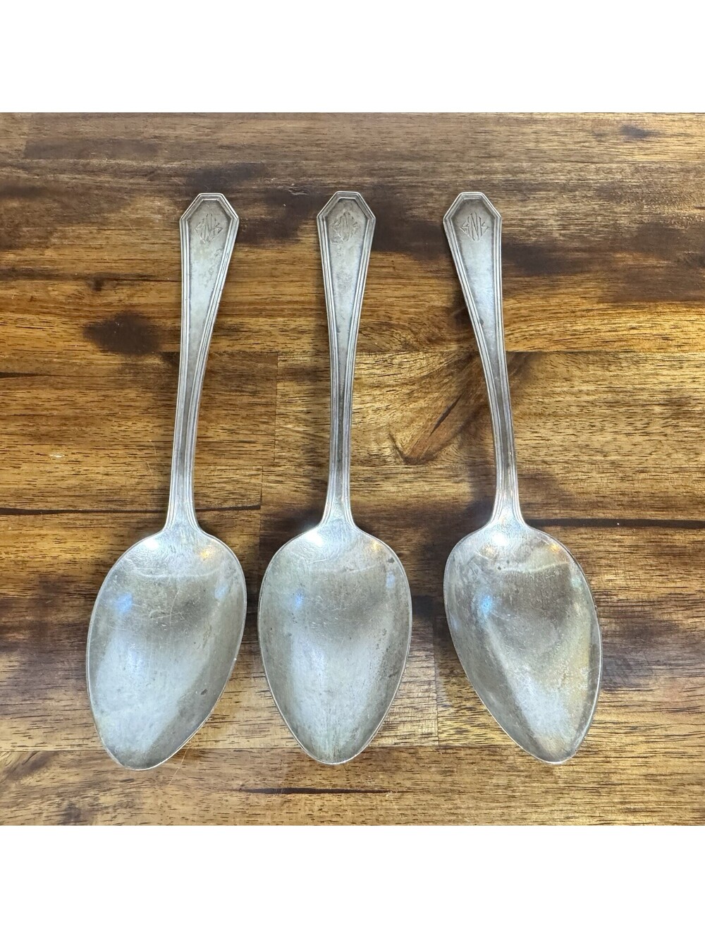 2 Queen Anne Dominick & Haff Sterling Large Size Spoons